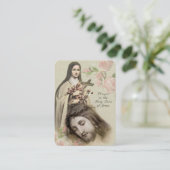 Katholiek Prayer Heilig Gezicht St. Therese Religi Plaatskaartje (Staand voorkant)