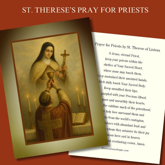 Katholiek Priestergebed door St. Therese Religious Visitekaartje