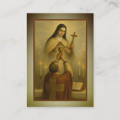 Katholiek Priestergebed door St. Therese Religious Visitekaartje (Voorkant)