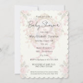 Katholiek Religieus Baby Floral Baby shower Kaart (Achterkant)