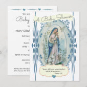 Katholiek Religieus Baby shower Nieuwe Moeder Vint Kaart (Voorkant / Achterkant)