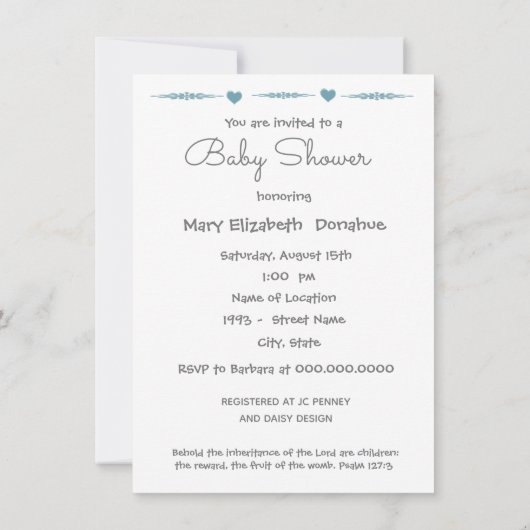 Katholiek Religieus Baby shower Nieuwe Moeder Vint Kaart (Achterkant)