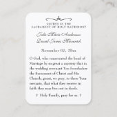 Katholiek Roos voor de Heilige Kaart Visitekaartje (Achterkant)