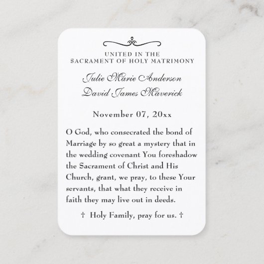 Katholiek Roos voor de Heilige Kaart Visitekaartje (Achterkant)