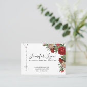 Katholiek Rosary Religious Roses Visitekaartje (Staand voorkant)