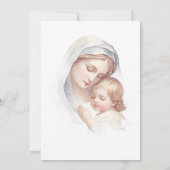 Katholiek Roze Doopsel Maria Jezus Kaart (Achterkant)