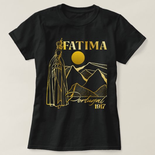 Katholiek Shirt, Onze-Lieve-Vrouw van Fatima Godmo T-shirt (Design voorkant)