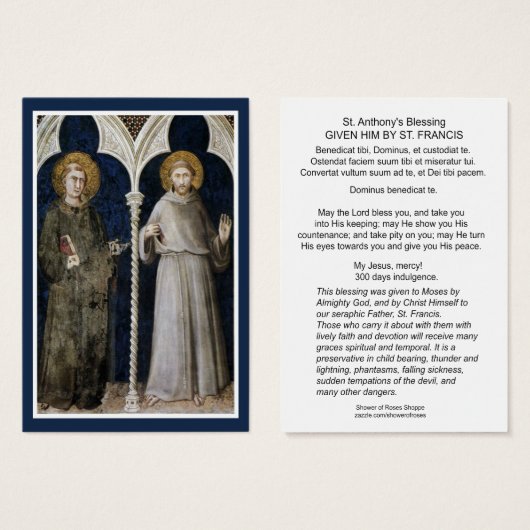 Katholiek Sint Antonius Sint Franciscus Zalig Gebe Visitekaartje (Voorkant /achterkant)