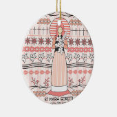 Katholiek Sint-Ornament: St. Maria Goretti Keramisch Ornament (Rechts)