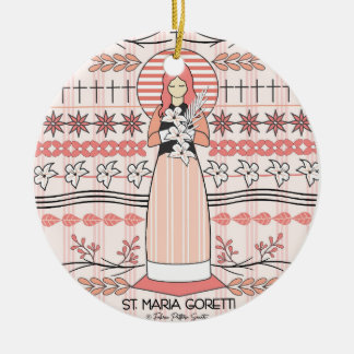 Katholiek Sint-Ornament: St. Maria Goretti Keramisch Ornament