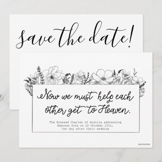 Katholiek sparen de Datum Kaart (Voorkant / Achterkant)