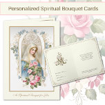 Katholiek Spiritueel Boeket Gebed Rozen Feestdagen Kaart<br><div class="desc">Onze Spirituele Boeketkaarten zijn voorzien van een prachtig vintage beeld de rozenkrans en een boeket roze rozen en rode bessen. Binnenin is een prachtig afbeelding van het Mariakruis met roze rozen. Alle tekst kan worden gewijzigd.</div>