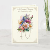 Katholiek Spiritueel Boeketgebed Rozenkrans Feestdagen Kaart (Voorkant)