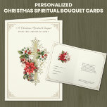 Katholiek Spiritueel Boeketgebed Rozenkrans Feestdagen Kaart<br><div class="desc">Onze Kerst Spiritueel Boeket Kaarten zijn voorzien van een prachtige vintage afbeelding van een gouden decoratief kruis bedekt met kerst poinsettias. De gebeden binnen kunnen worden gepersonaliseerd en aangepast.</div>