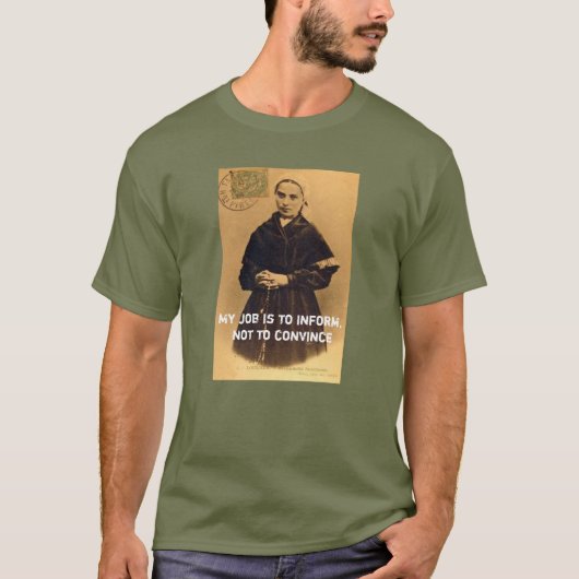 Katholiek, St. Bernadette T-Shirt (Voorkant)