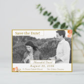 Katholiek Terracotta Roos Flat Save the Date Kaart (Staand voorkant)