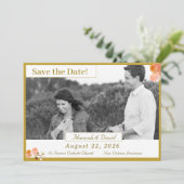 Katholiek Terracotta Roos Flat Save the Date Kaart (Staand voorkant)