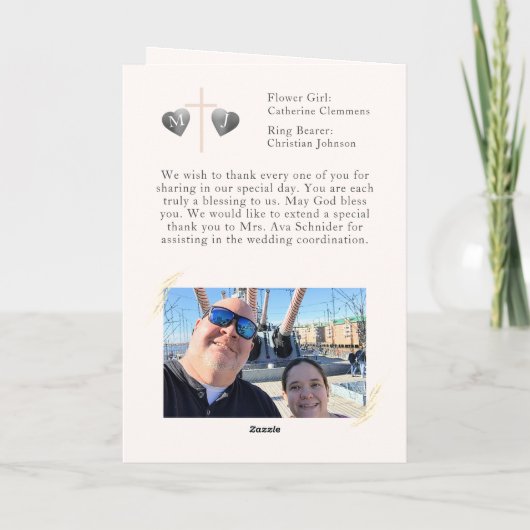 Katholiek trouwprogramma met dankzegging programma (Achterkant)