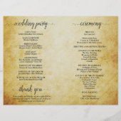 Katholiek trouwprogramma op vintage perkament (Achterkant)