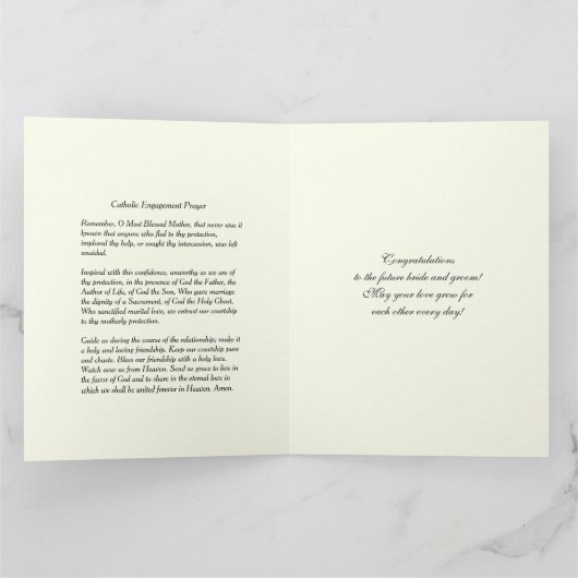 Katholiek Verloving gefeliciteerd Kaart (Binnen)