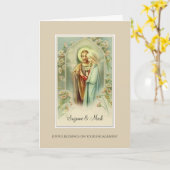 Katholiek Verloving Gefeliciteerd Kaart met gebed (Gele Bloem)