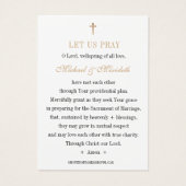 Katholiek Verloving Prayer Foto Visitekaartje (Achterkant)