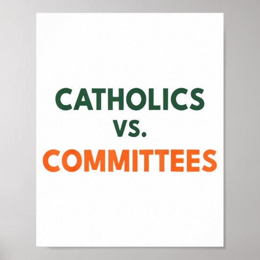 Katholiek Versus Commissies Poster (Voorkant)