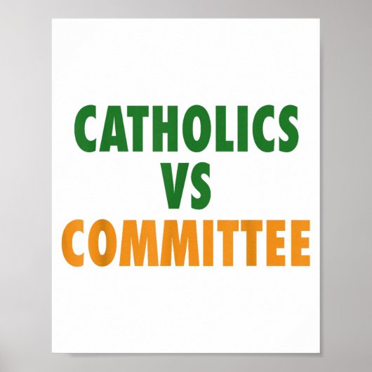 Katholiek Versus Commissies Poster (Voorkant)
