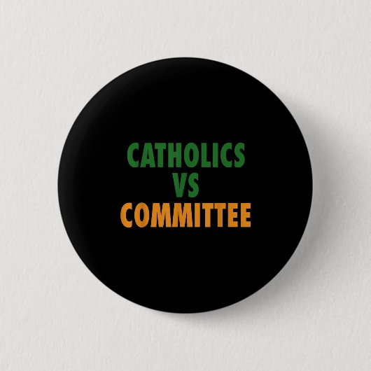 Katholiek Versus Commissies  Ronde Button 5,7 Cm (Voorkant)