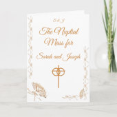 Katholiek Victoriaans Fan Wedding Programma (Voorkant)