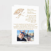 Katholiek Victoriaans Fan Wedding Programma (Achterkant)