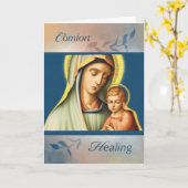 Katholiek voelt zich beter met Maria die het kindj Kaart (Gele Bloem)