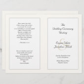 Katholiek vouwweddenschappen Programma Ecru (Voorkant / Achterkant)