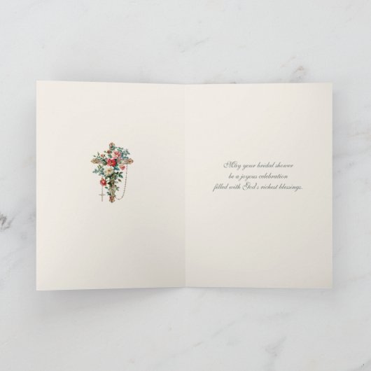  Katholiek Vrijgezellenfeest Bloemenkruis Rozenkra Kaart (Binnen)