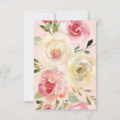 Katholiek wit kruis en bloemen confirmatie kaart (Achterkant)