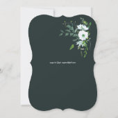 Katholieke 1-Birthday Uitnodiging Waterverf Floral (Achterkant)