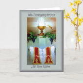 Katholieke 25e Jubileum wijding Kaart (Gele Bloem)