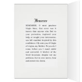 Katholieke aankondiging Maagd Mary Memorare Prayer (Binnen (Links))