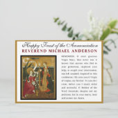 Katholieke aankondiging Maagd Mary Memorare Prayer (Staand voorkant)