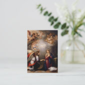 Katholieke aankondiging Maagd Mary Memorare Prayer (Staand voorkant)