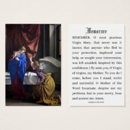 Katholieke aankondiging van Mary Memorare Prayer