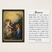 Katholieke aankondiging van Mary Memorare Prayer (Voorkant /achterkant)
