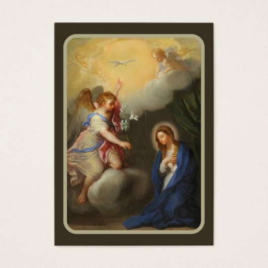 Katholieke aankondiging van Mary Memorare Prayer (Voorkant)