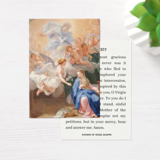 Katholieke aankondiging van Mary Memorare Prayer (Bureau)