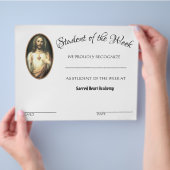 Katholieke Achievement Award Schoolcertificaat Flyer (Hand)