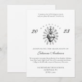 Katholieke afstuderen met Heilig Hart Kaart (Voorkant / Achterkant)
