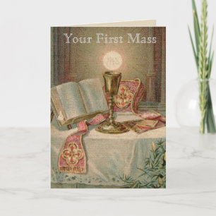 Katholieke Altaar Kelk Misboek Eucharistie Prieste Kaart