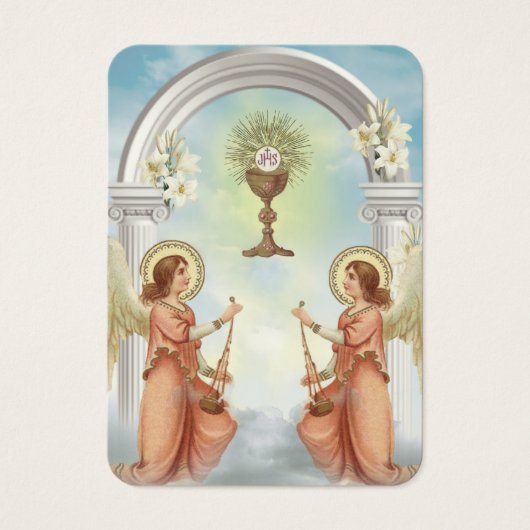 Katholieke Angels Funeral Prayer Memorial Kaart (Voorkant)