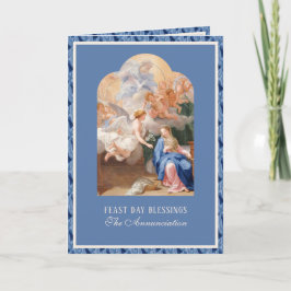 Katholieke Annunciatie Maagd Mary met Angel Kaart