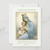 Katholieke  Baby Doop Doopbloemen Kaart (Voorkant)